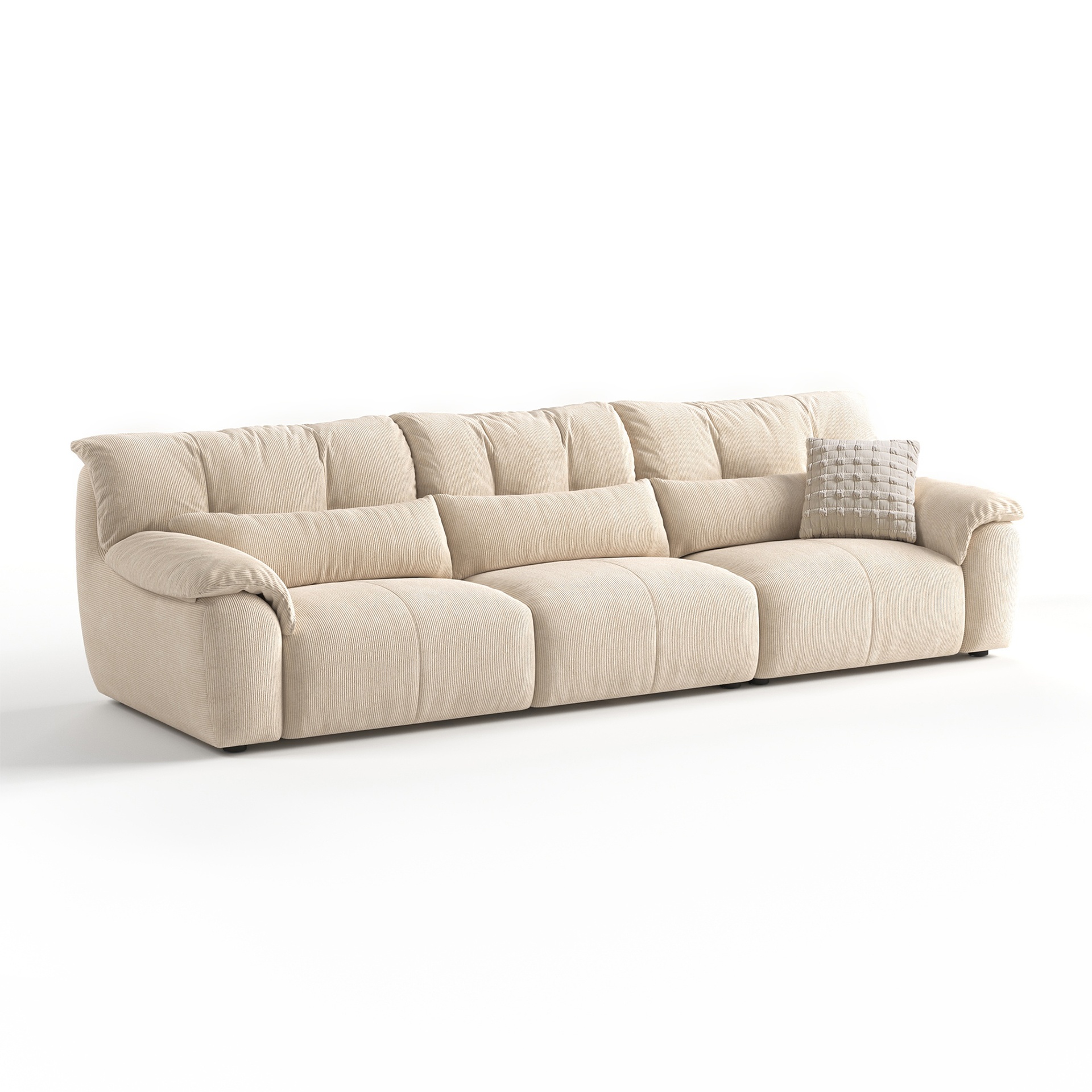 Nympha Beige Fabric Sofa 