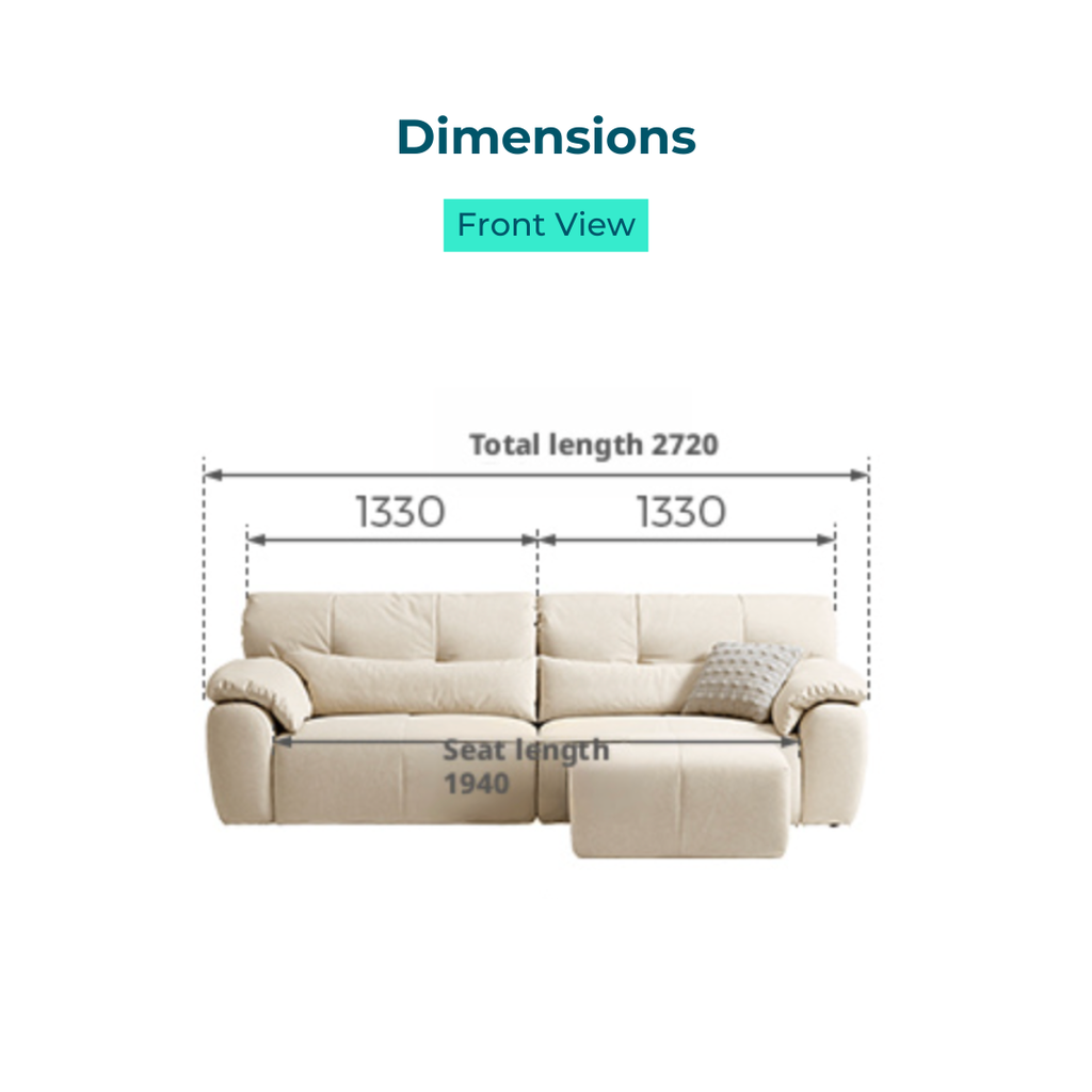 Nympha Beige Fabric Sofa 