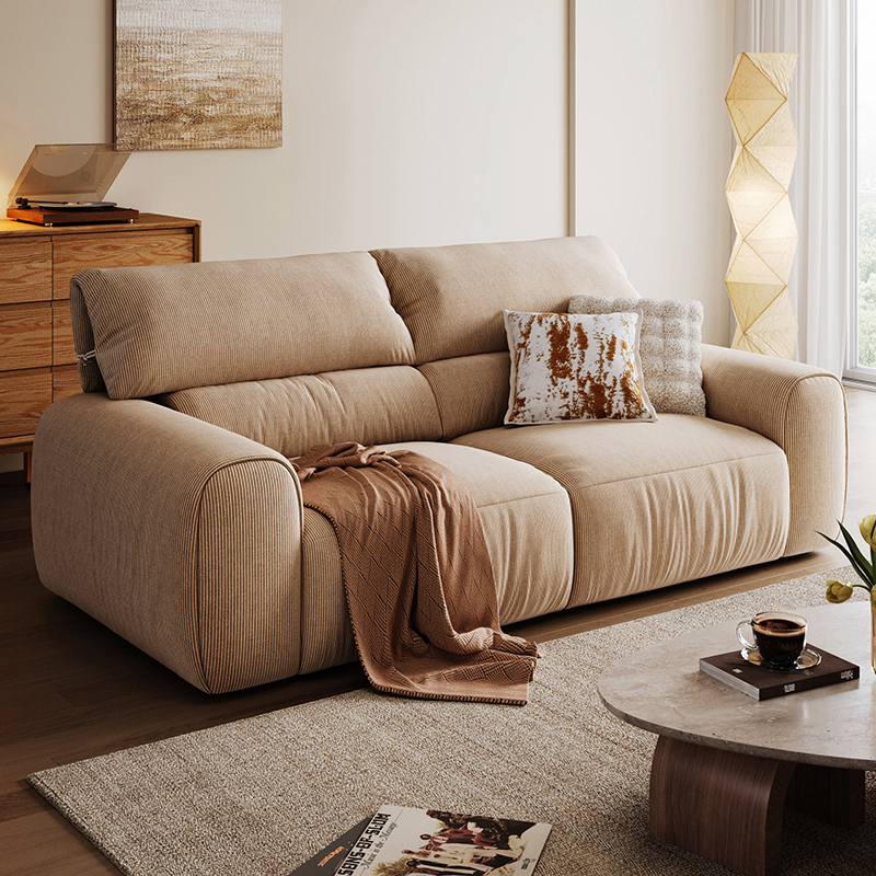 Nathanael Beige Fabric Sofa 