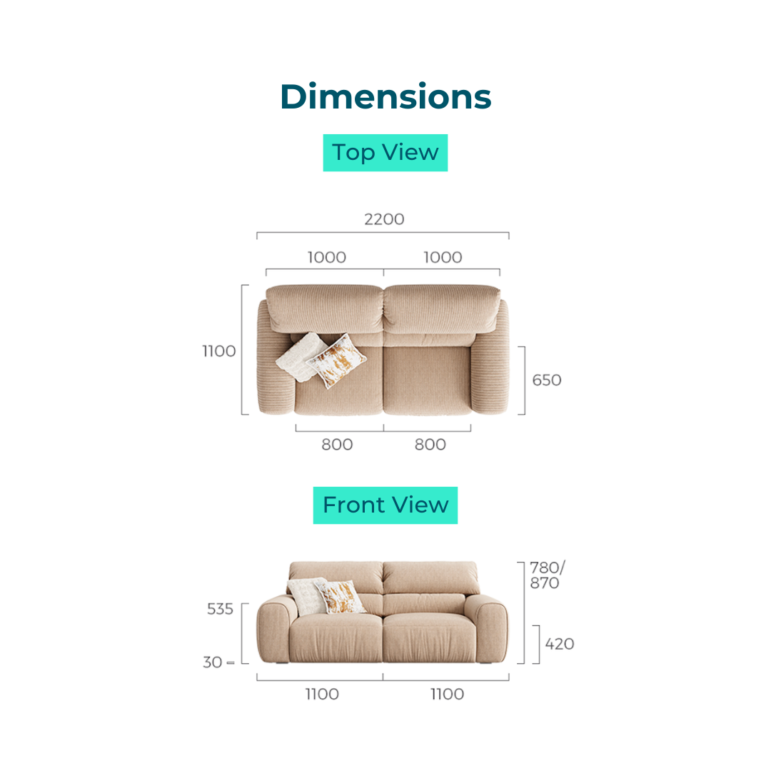 Nathanael Beige Fabric Sofa 
