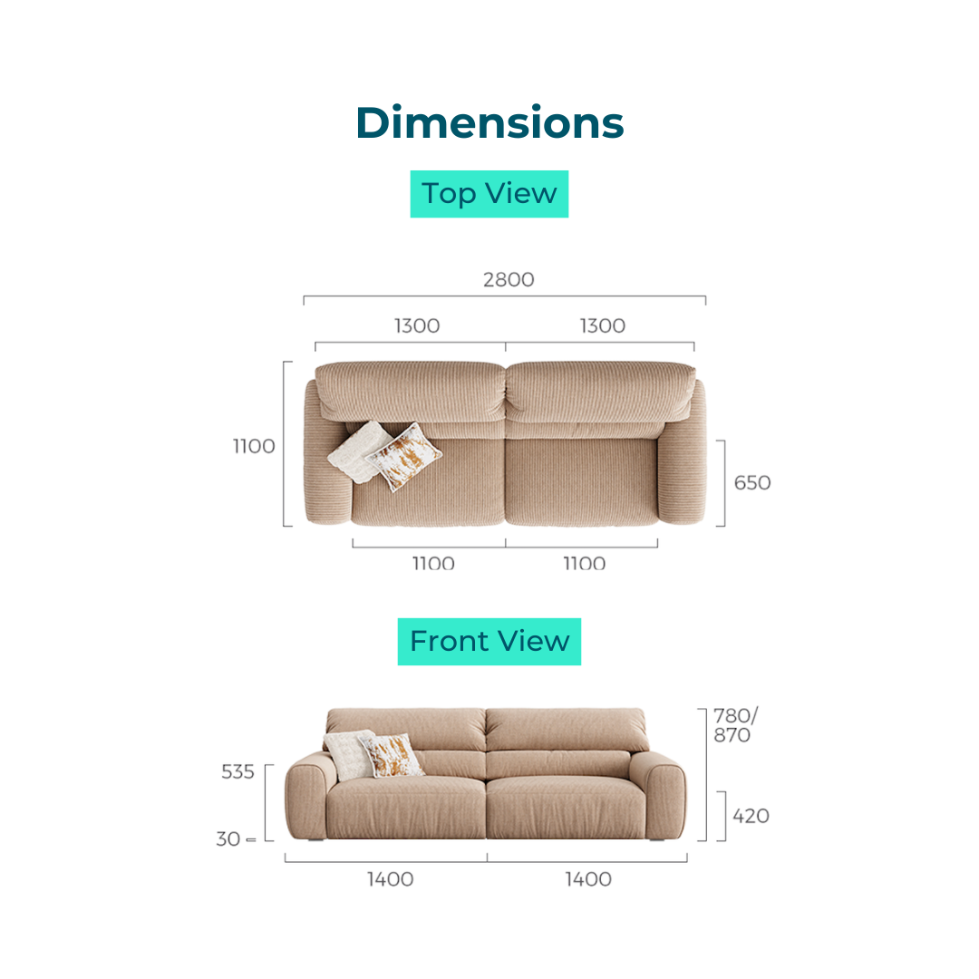 Nathanael Beige Fabric Sofa 