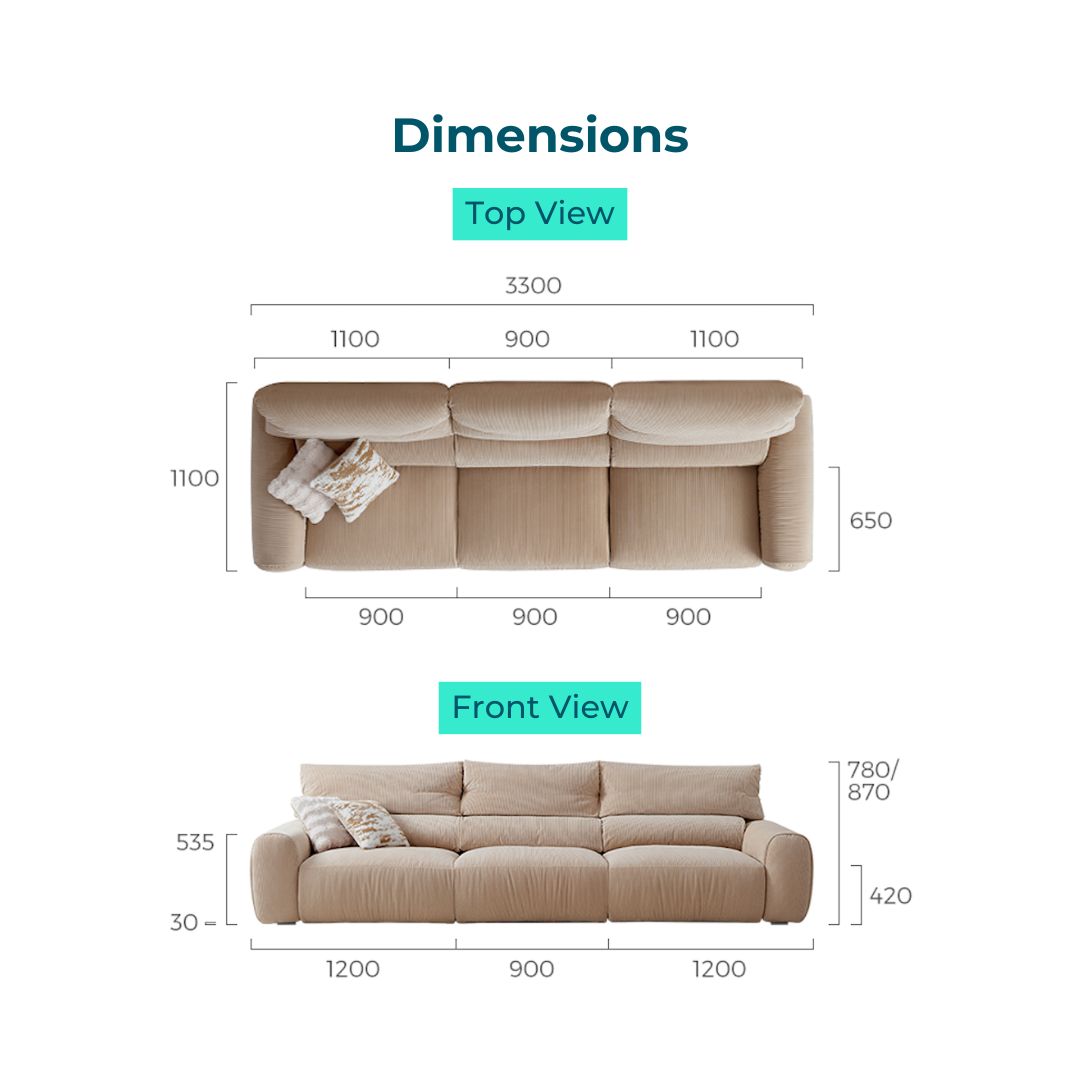 Nathanael Beige Fabric Sofa 