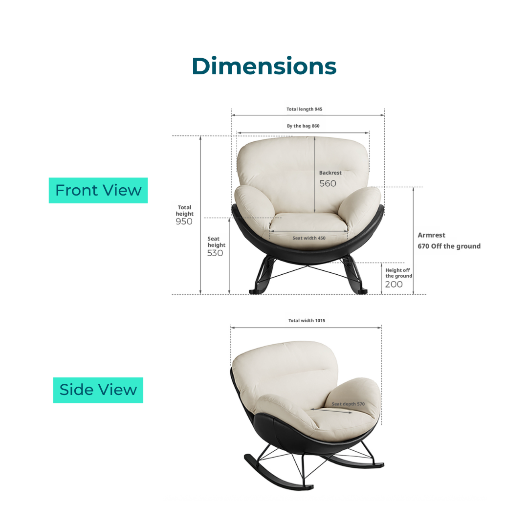 Novrynn Fabric Rocking Chair 