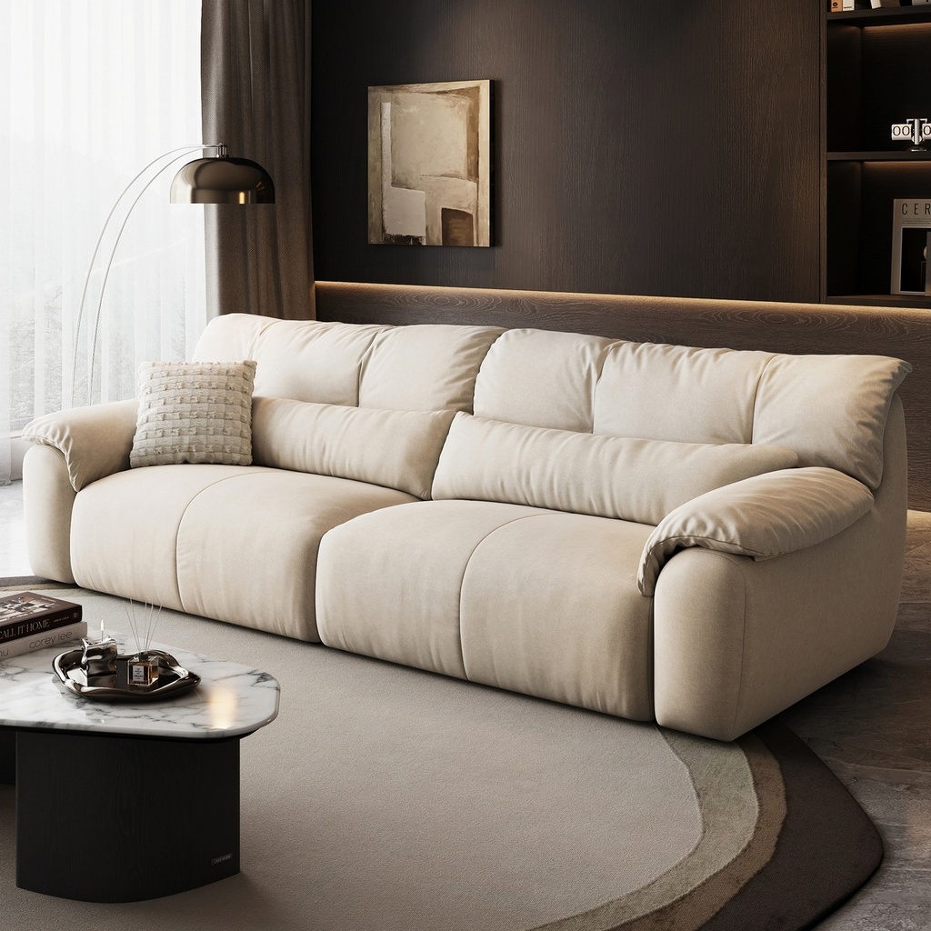 Nympha Cream Scratch-Resistant Fabric Sofa