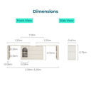 Daren White Melamine Dressing Table Set