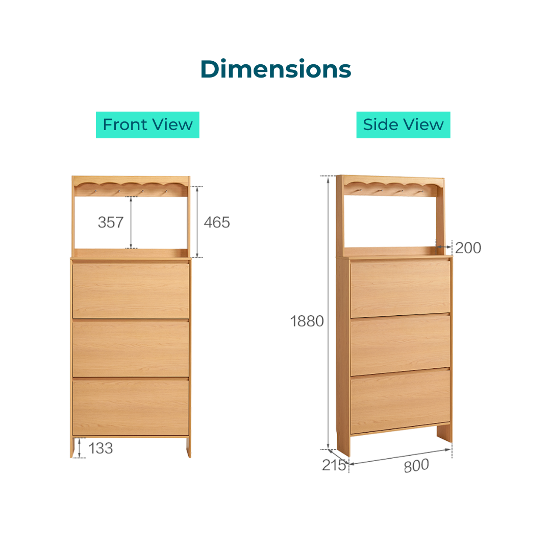 Jack Wood Shoe Cabinet 