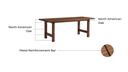 Brandon Walnut Dining Table 