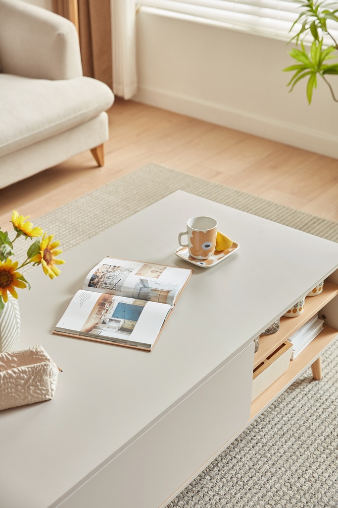 Quinrose Gray Melamine Coffee Table 