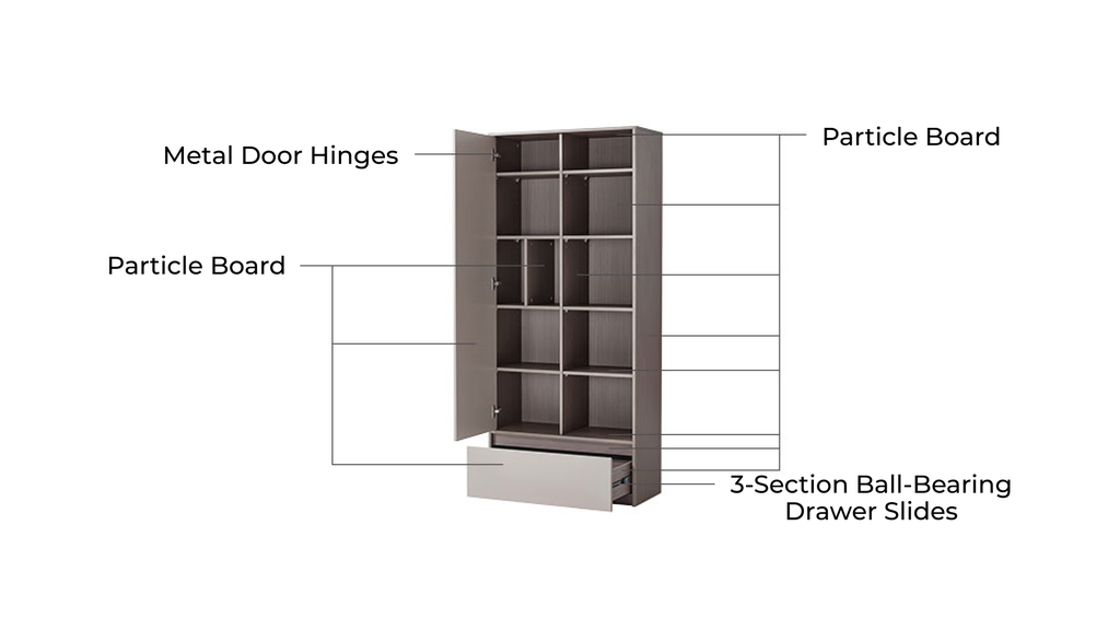 Portia Walnut Melamine Cabinet 