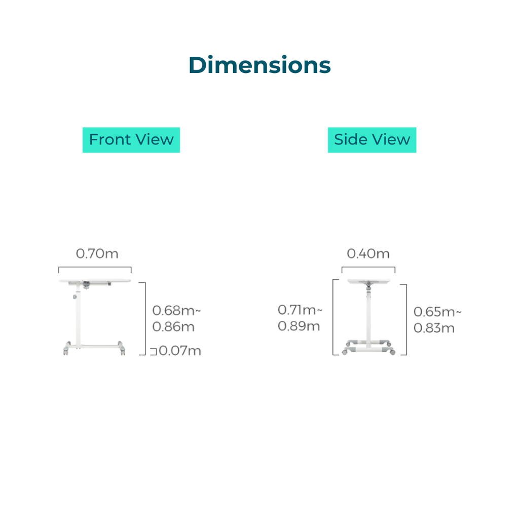 Monique Melamine Height-Adjustable Desk