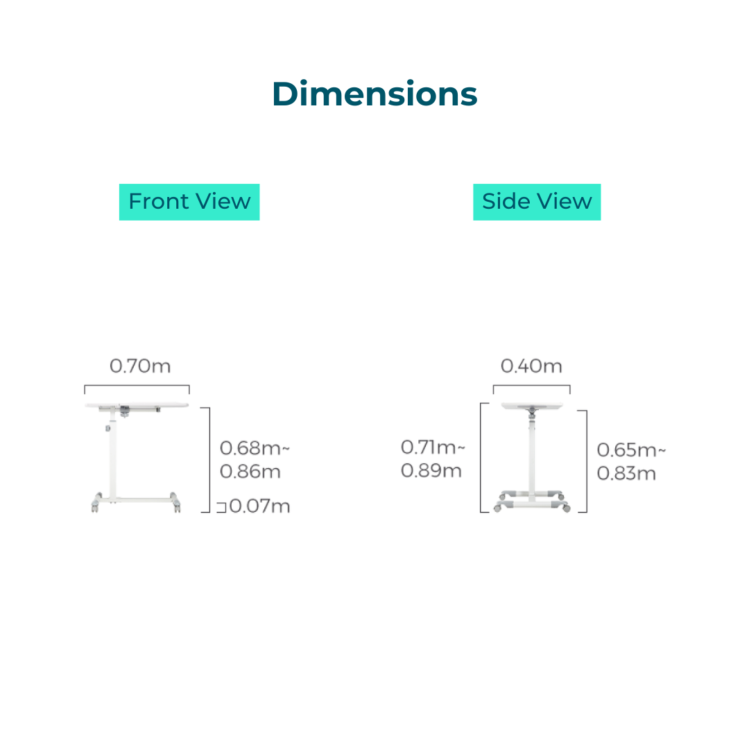 Monique Melamine Height-Adjustable Desk