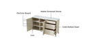 Octavia Light Gray Melamine Side Cabinet 