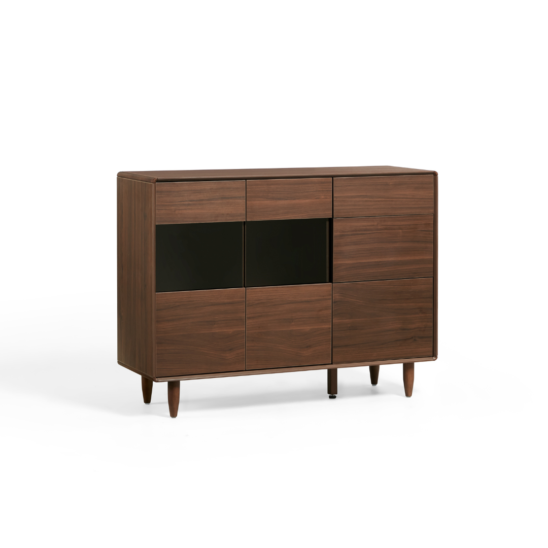 Porter Walnut Melamine Side Cabinet