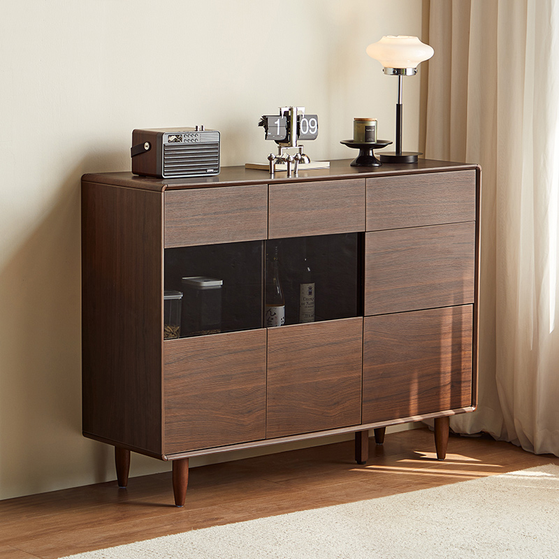 Porter Walnut Melamine Side Cabinet