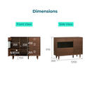 Porter Walnut Melamine Side Cabinet