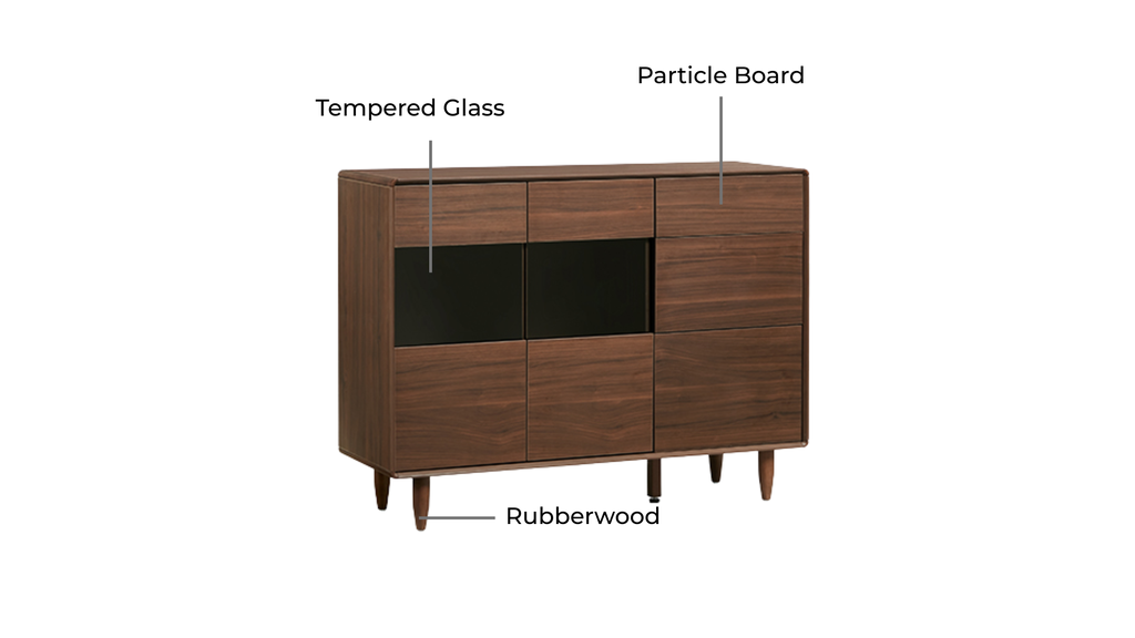Porter Walnut Melamine Side Cabinet