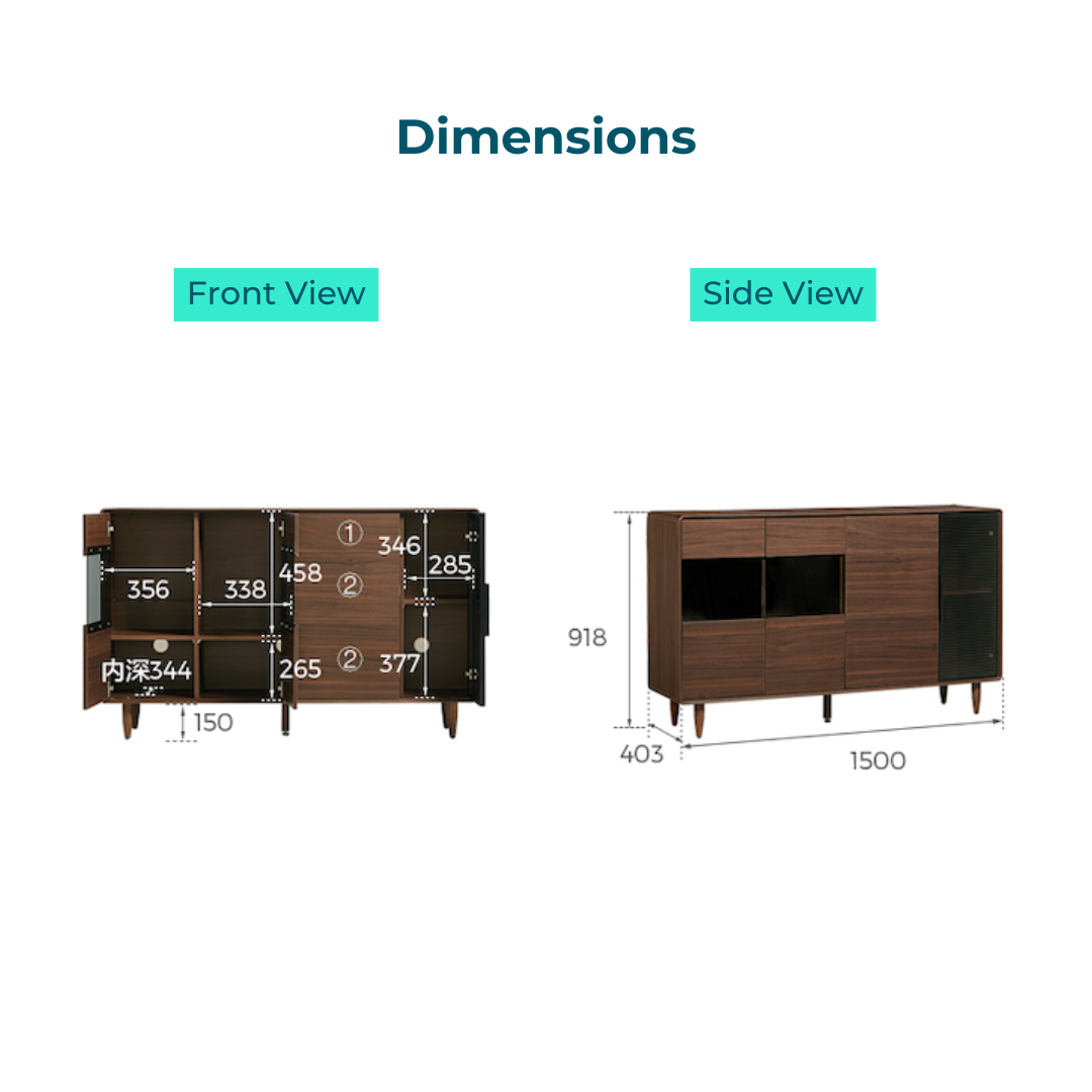 Porter Walnut Melamine Side Cabinet