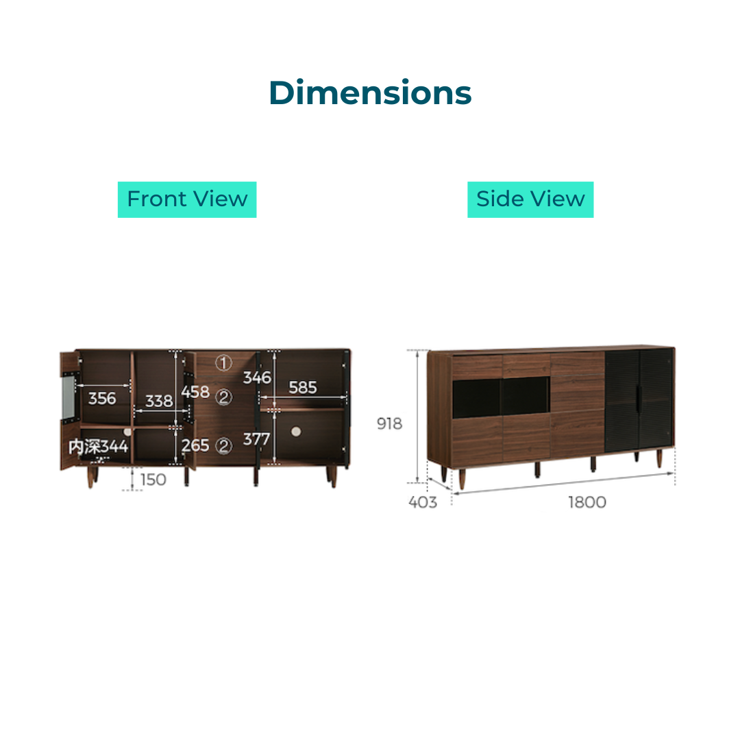 Porter Walnut Melamine Side Cabinet