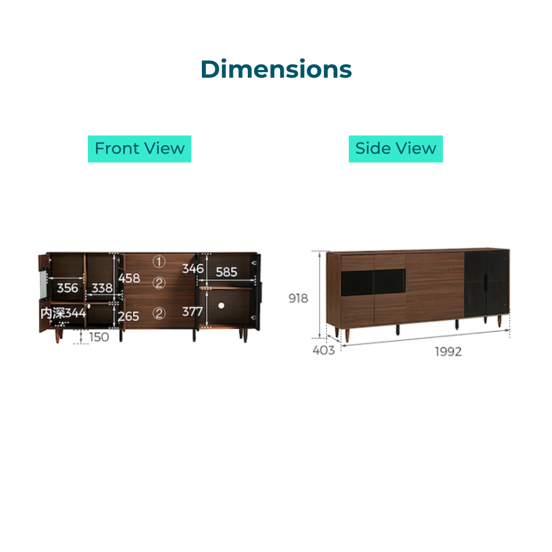 Porter Walnut Melamine Side Cabinet