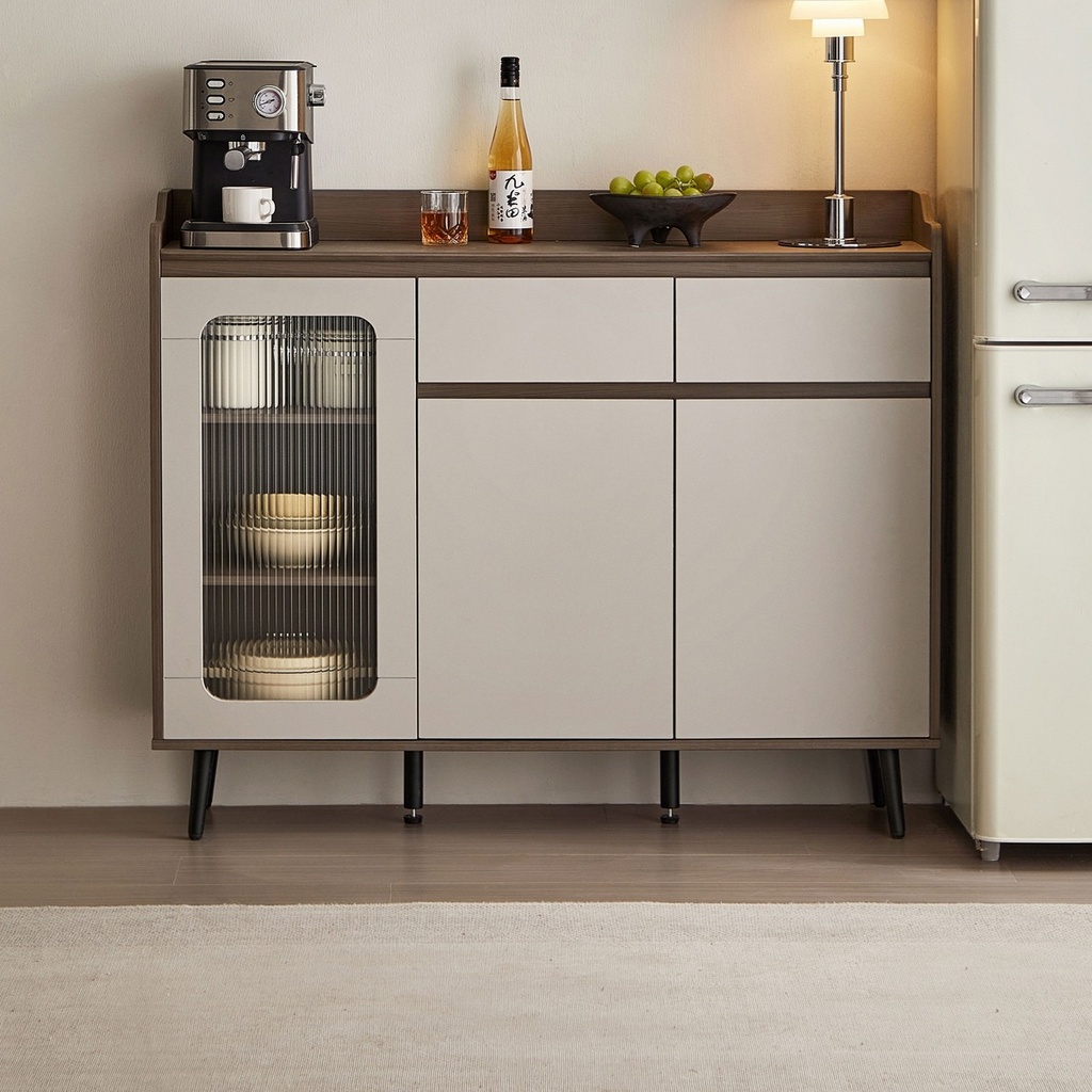 Priscilla Gray Melamine Side Cabinet 