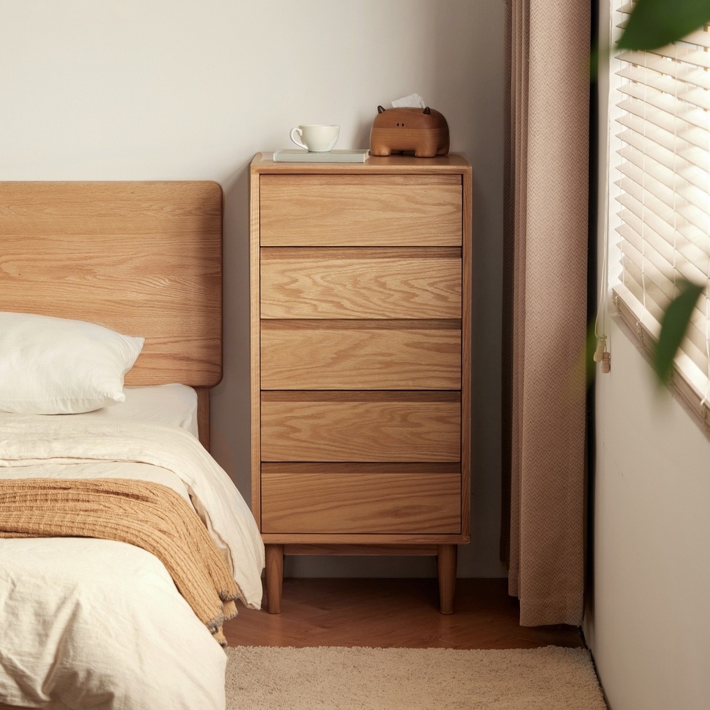 Nore Solid Wood Side Cabinet 