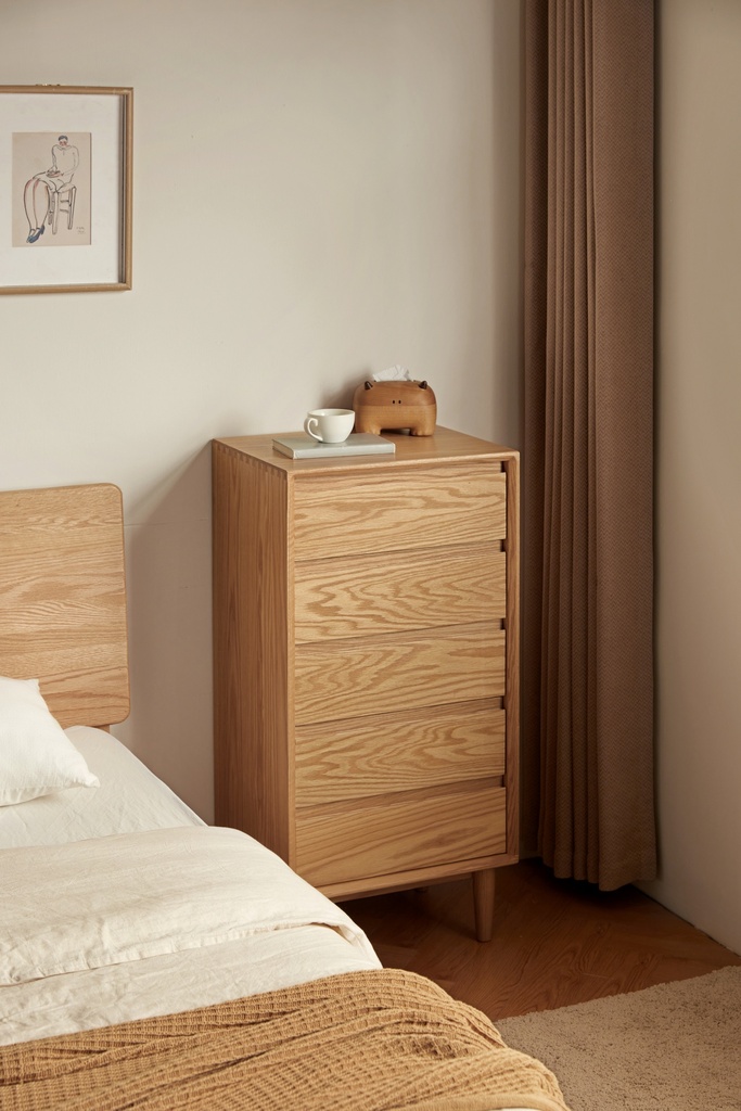Nore Solid Wood Side Cabinet 