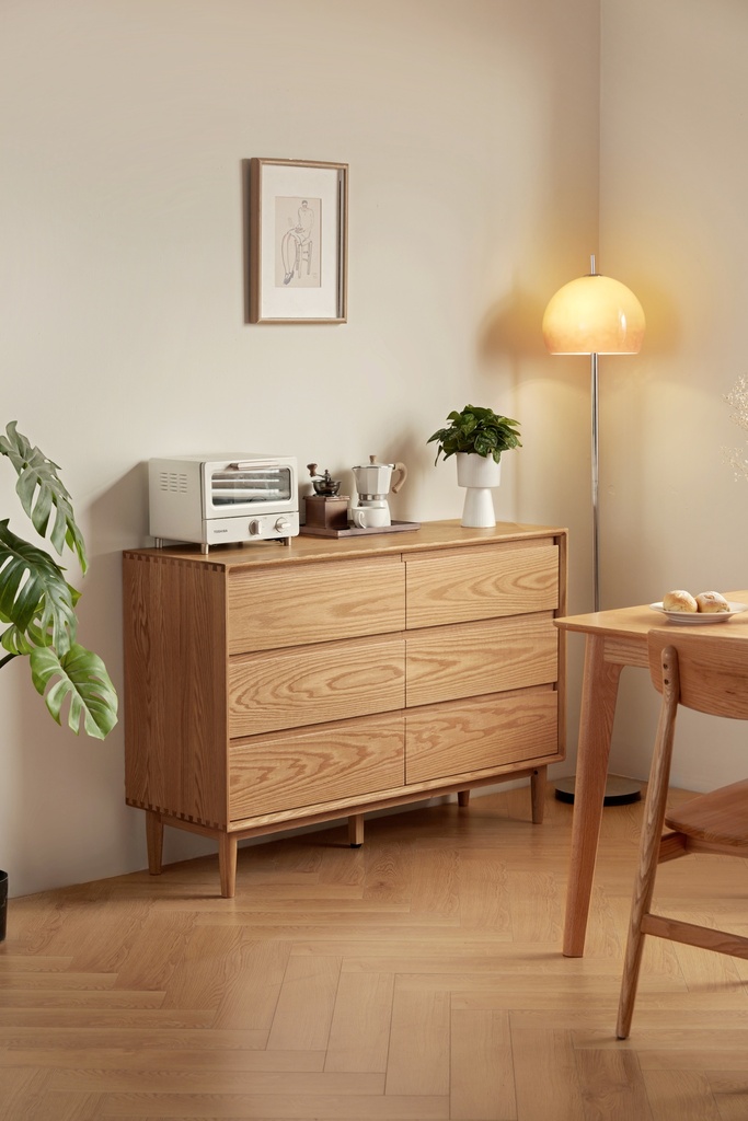 Nore Solid Wood Side Cabinet 