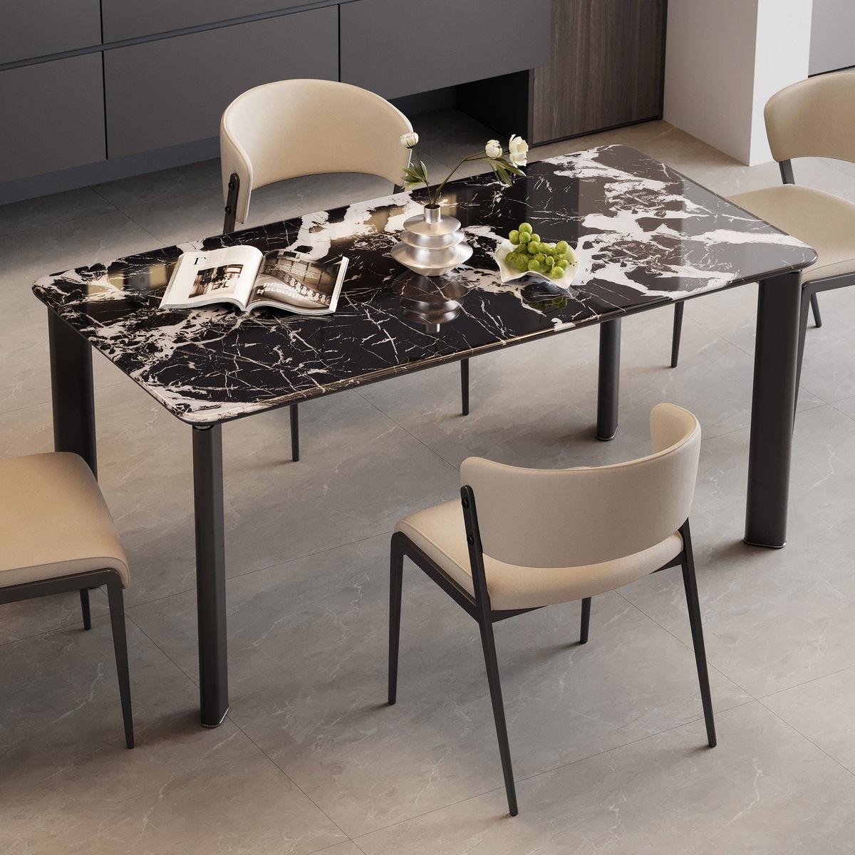 Louis Black Dining Table