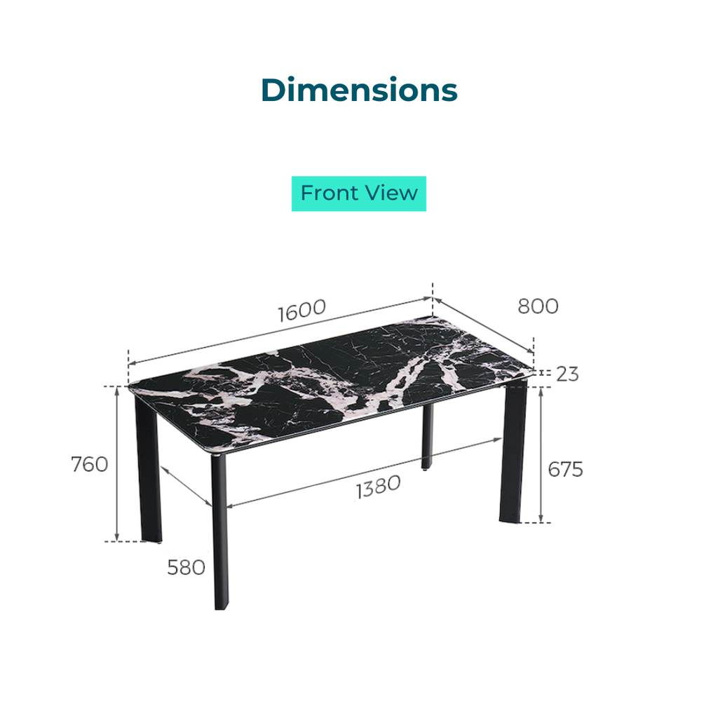 Louis Black Dining Table