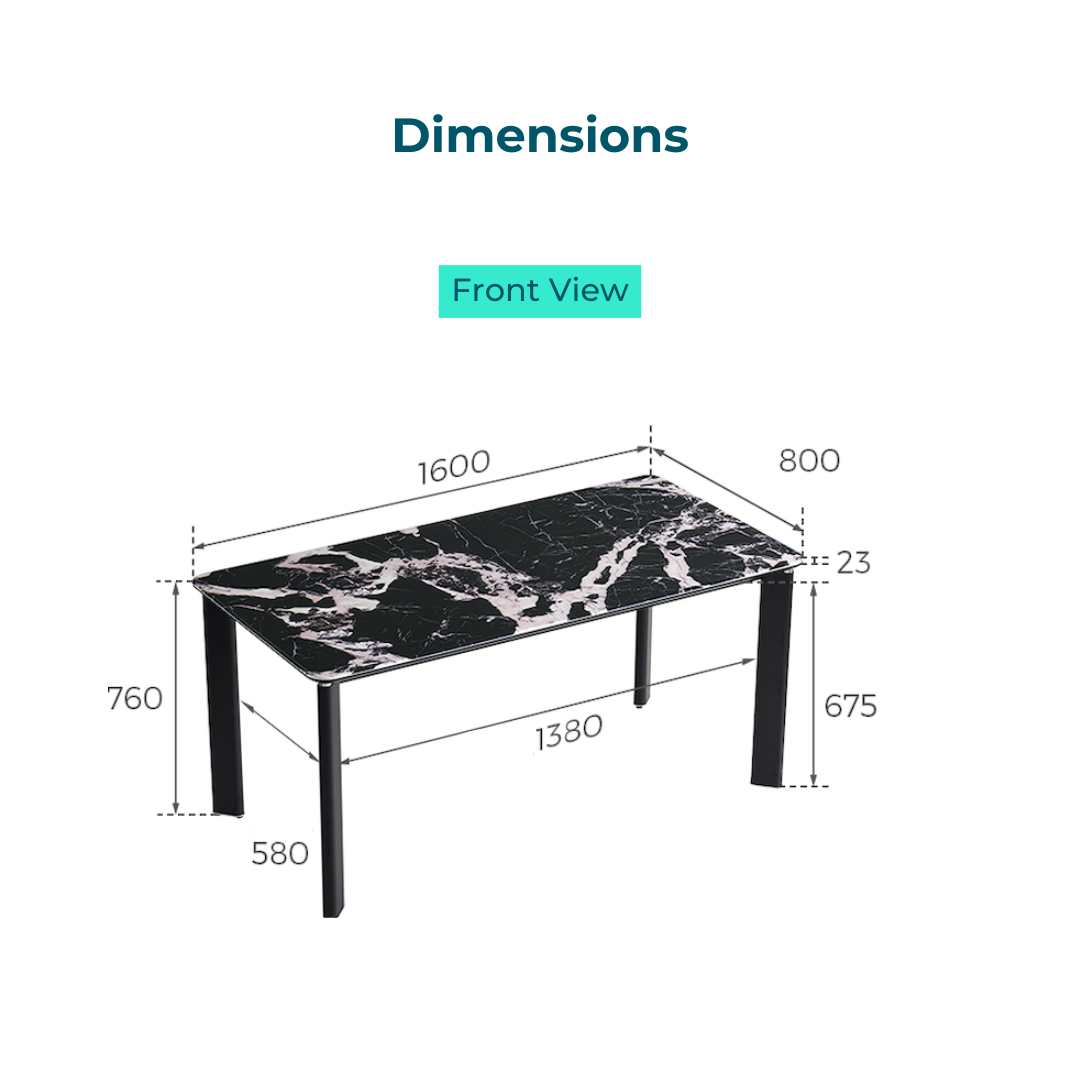 Louis Black Dining Table
