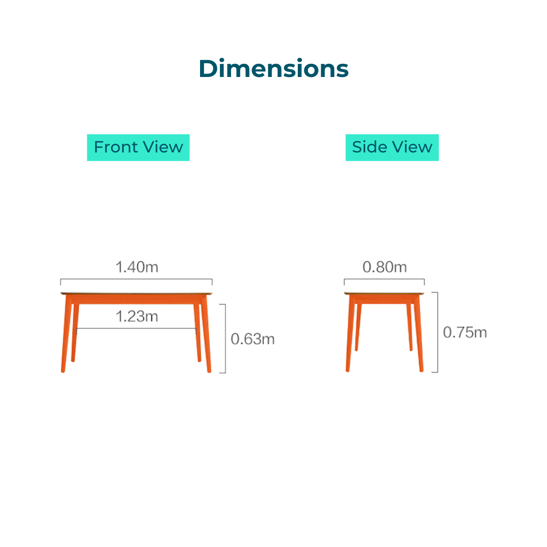 Mark Solid Wood Dining Table 