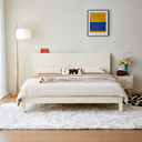 Pure White Solid Wood Bed 