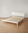 Pure White Solid Wood Bed 