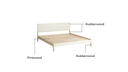 Pure White Solid Wood Bed 