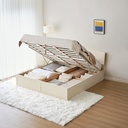 Pure White Solid Wood Bed 