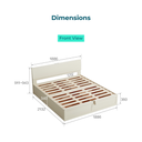 Pure White Solid Wood Bed 