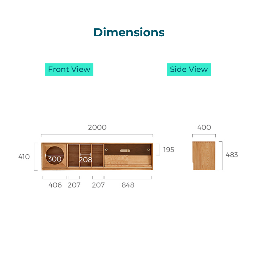 Noro Wood Solid Wood TV Stand
