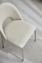 Kacy Light Gray Leather Dining Chair (2 pcs)