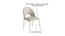 Kacy Light Gray Leather Dining Chair (2 pcs)