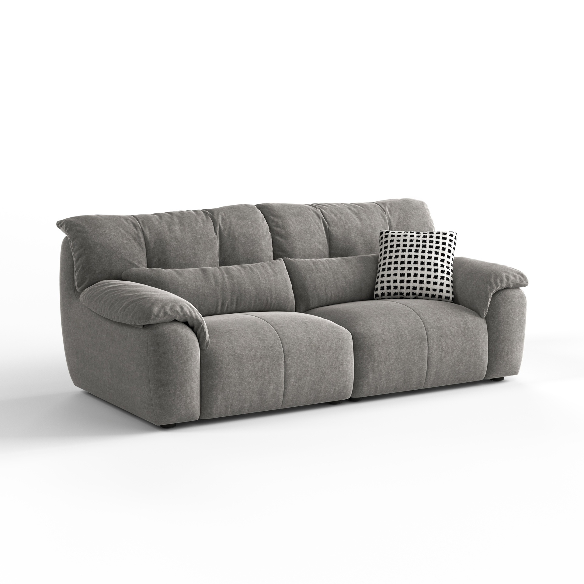 Nympha Dark Gray Fabric Sofa 