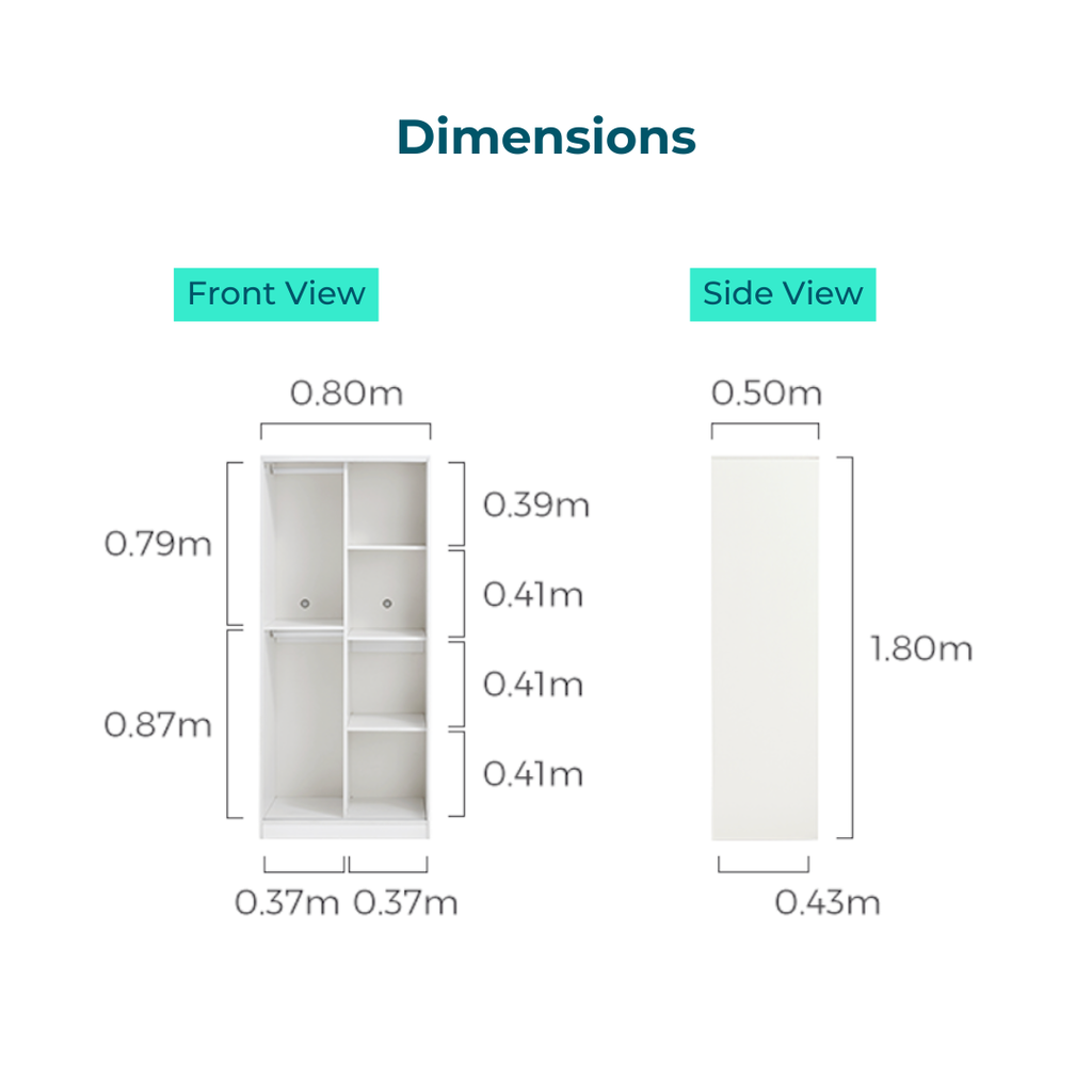 Maeve Wood Melamine Wardrobe Cabinet 