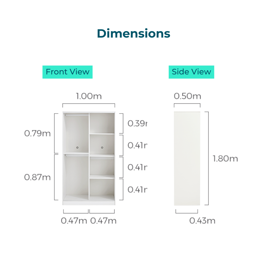 Maeve Wood Melamine Wardrobe Cabinet 