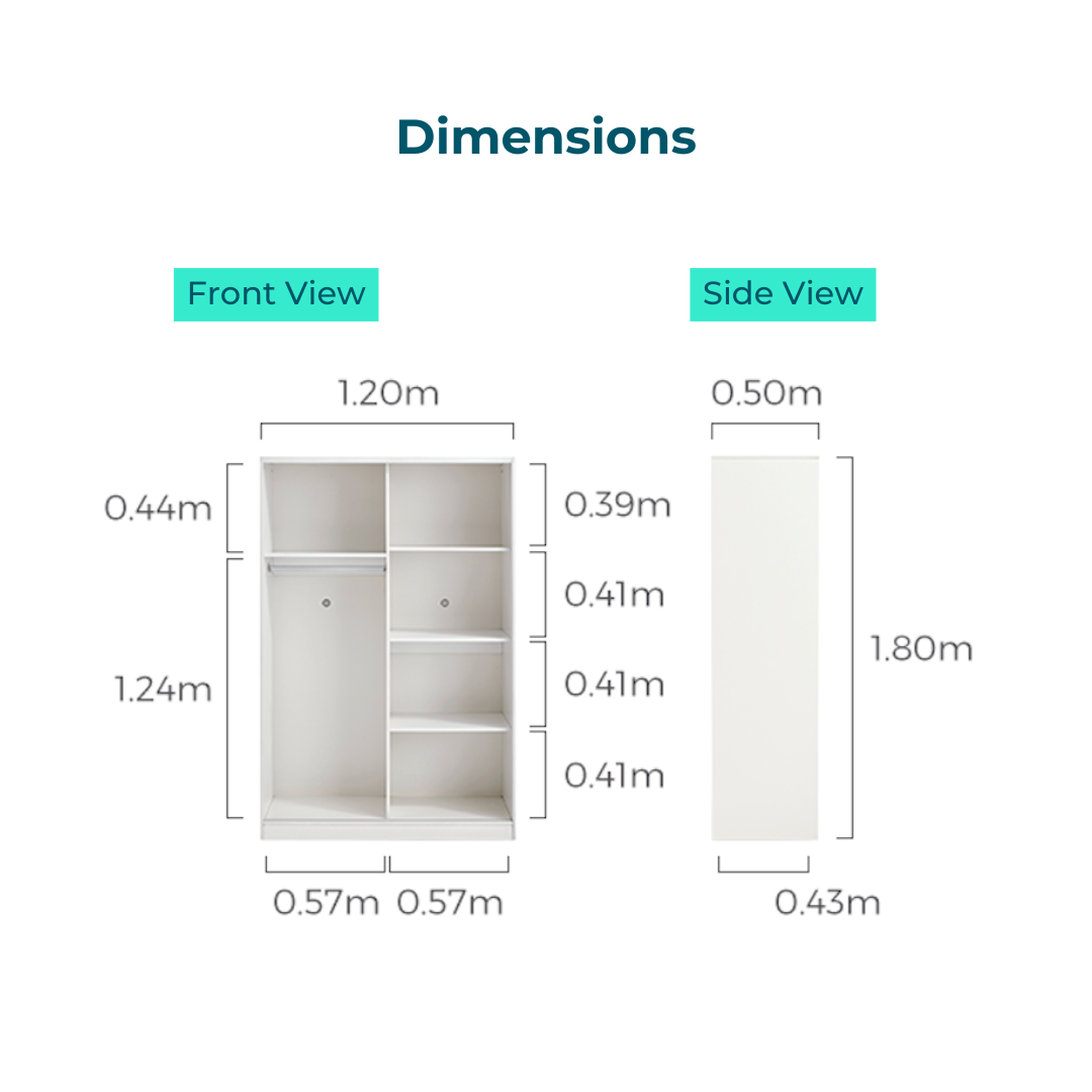 Maeve Wood Melamine Wardrobe Cabinet 