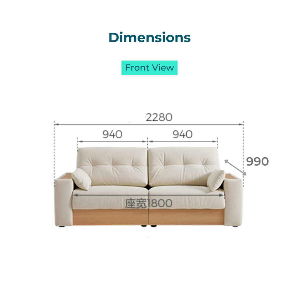 Nerisse White Fabric Sofa