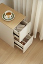 Quindell White Melamine Side Table