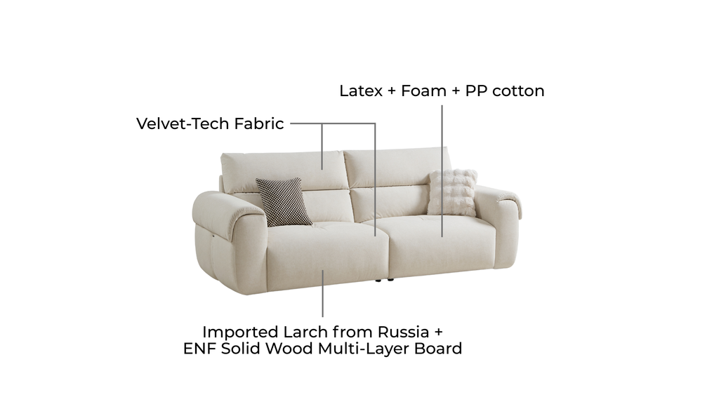 Norwyn Cream Fabric Sofa