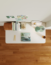 Pacey White Carbon Steel Study Desk 