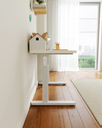 Pacey White Carbon Steel Study Desk 