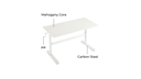 Pacey White Carbon Steel Study Desk 