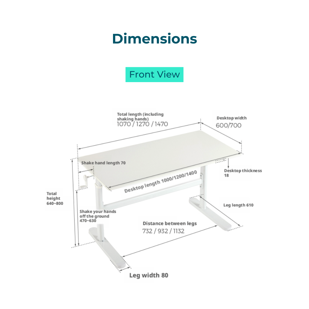Pacey White Carbon Steel Study Desk 